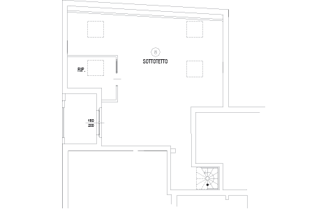 Planimetria dell'appartamento 8, Scala A - Sottotetto