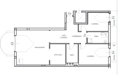 Planimetria dell'appartamento 27, Palazzina A - piano Mansarda