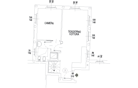 Planimetria dell'appartamento 3, Scala B - piano Primo